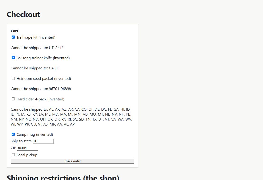 Embargo: its own screen
