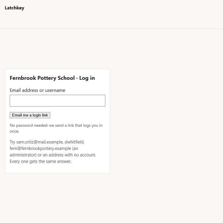 Latchkey: another of its screens