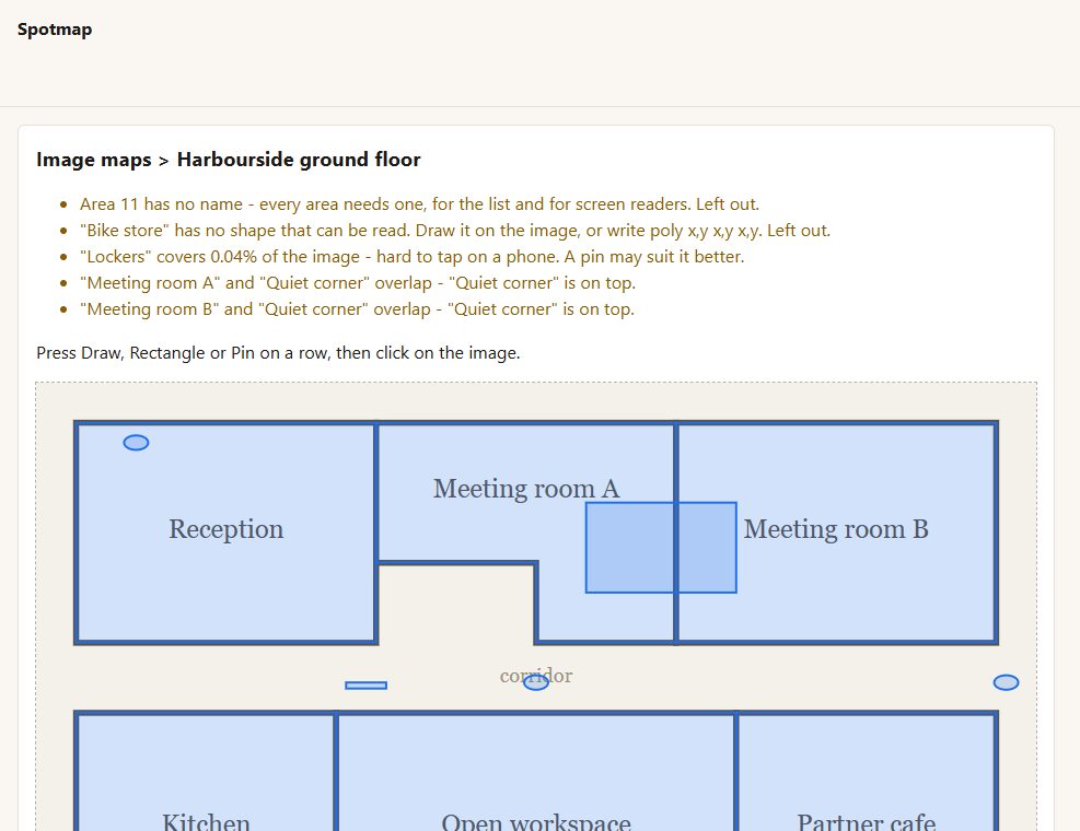 Spotmap: another of its screens