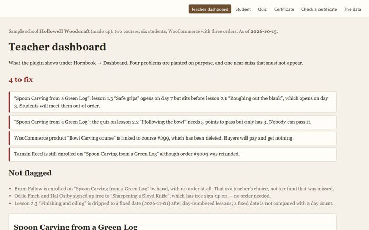 Hornbook: its own screen