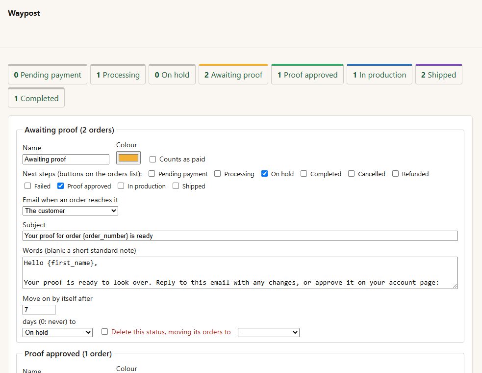 Waypost: another of its screens